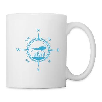 Taucher - Tasse - Weiß - Rechts