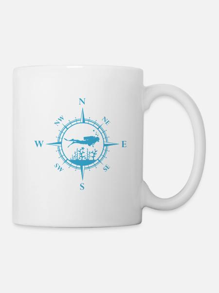Taucher - Tasse - Weiß