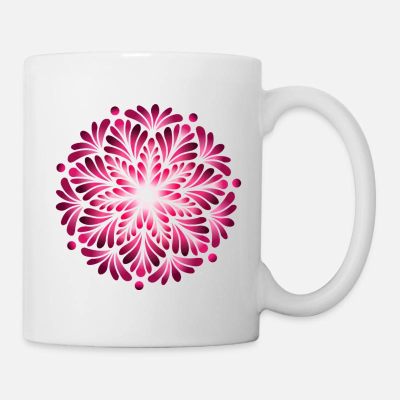 Luminous Pink Mandala - Mug - white