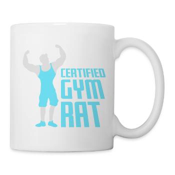 Certified Gym Rat Lustig Fitness Training Spruch - Tasse - Weiß - Rechts