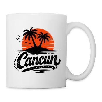 Souvenir de Noël des palmiers rétro de Cancun - Mug blanc - blanc - Droite