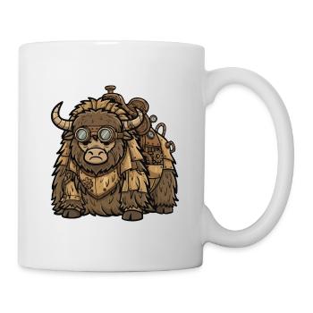 Steampunk Transport Yak Armor and Luggage - Mug - white - Right