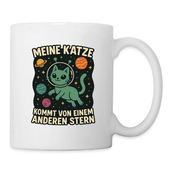 Meine Katze aus Sternenwelt - Tasse - Weiß - Rechts