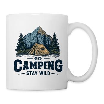 Camping Abenteuer Spruch Go Camping Stay Wild Camp - Tasse - Weiß - Rechts