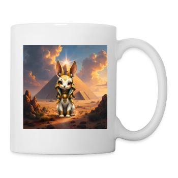 Lapin égyptien dans la pyramide - Mug blanc - blanc - Droite