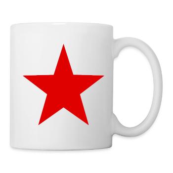 Roter Stern - Tasse - Weiß - Rechts