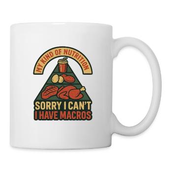 Macro Joke: Food Pyramid - Mug - white - Right