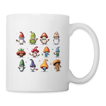 Parade des Gnomes Champignons - Mug blanc - blanc - Droite