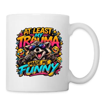 Trauma made me funny - Mug - white - Right