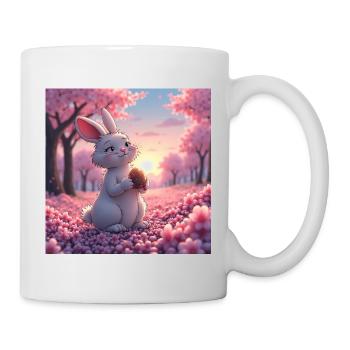 dessin manga d'un mignon lapin - Mug blanc - blanc - Droite