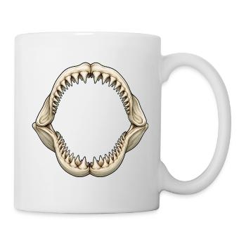 Motif de prothèse de requin Vie marine de plongée océanique - Mug blanc - blanc - Droite