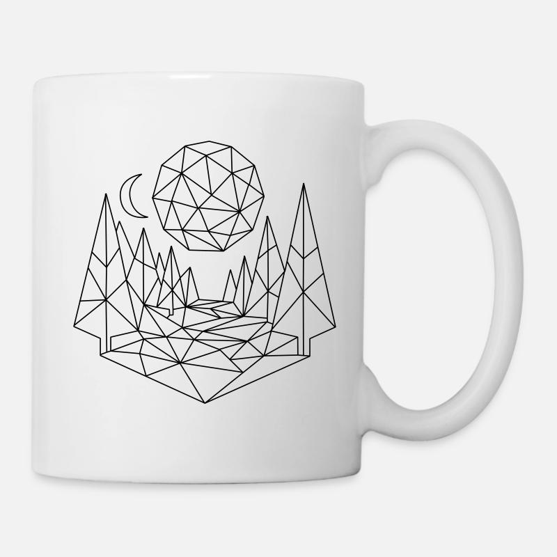 Polygone du paysage - Mug blanc - blanc
