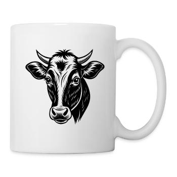 Tête de vache - Mug blanc - blanc - Droite