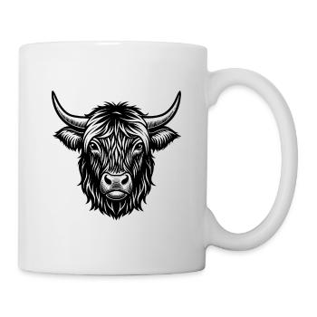 Vache des Highlands - Mug blanc - blanc - Droite