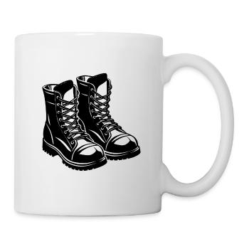 Kampfstiefel - Tasse - Weiß - Rechts