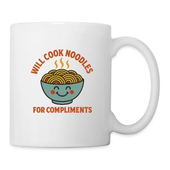 Will Cook Noodles For Compliments – Nudel Liebhabe - Mug - white - Right