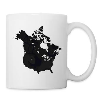 USA Canada Fusion Amérique du Nord Amitié - Mug blanc - blanc - Droite