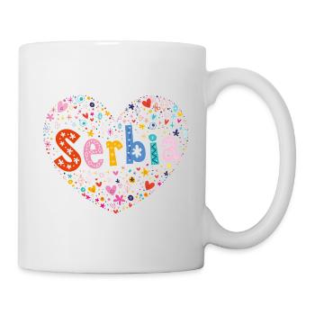 Serbia Herz - Tasse - Weiß - Rechts