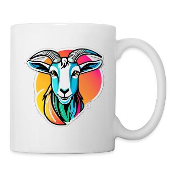 Colorful Rainbow Goat - Mug - white - Right