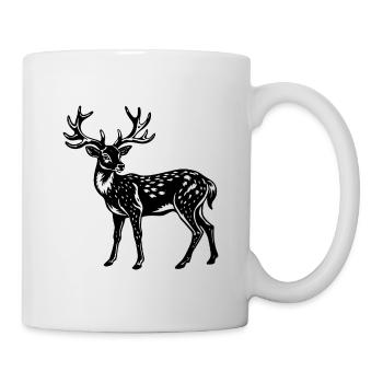 Hirsche - Tasse - Weiß - Rechts