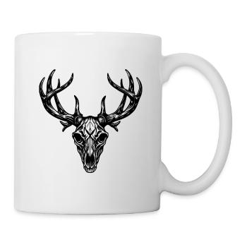 Hirschschädel - Tasse - Weiß - Rechts