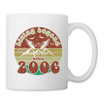 20e anniversaire : Légende vivante depuis VIN 04/2006 - Mug blanc - blanc - Droite