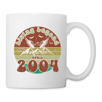 22e anniversaire : Légende vivante depuis le VIN 04/2004 - Mug blanc - blanc - Droite