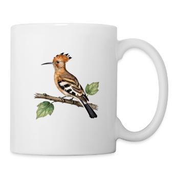Hoopoe on branch - Mug - white - Right