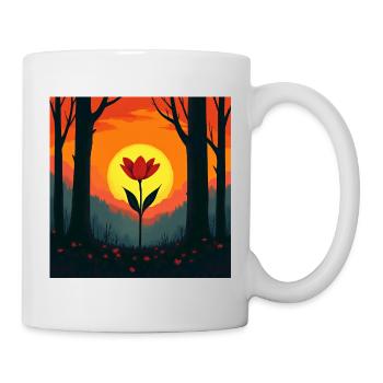 Sonnenrose im Wald - Tasse - Weiß - Rechts