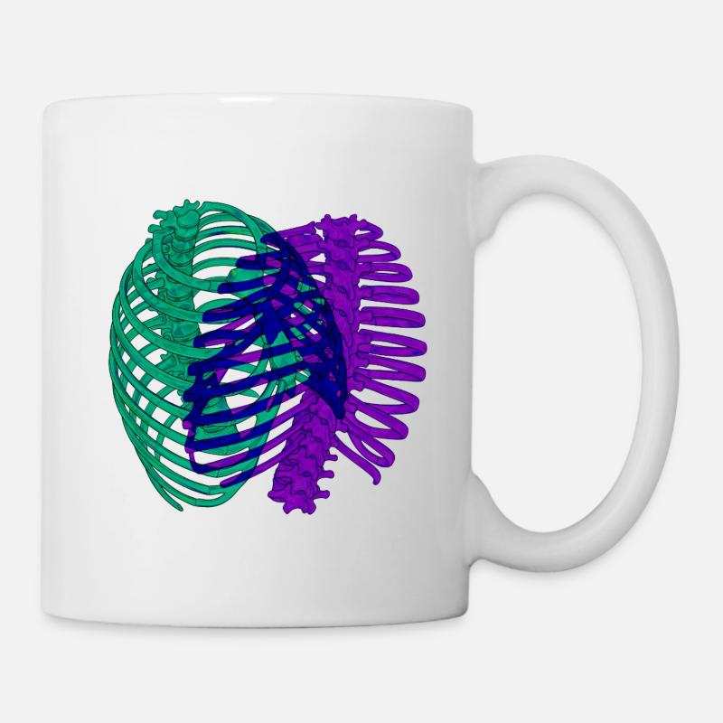 Doppelchromatischer Brustkorb - Tasse - Weiß