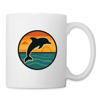 Fille qui aime les dauphins – Chemise Animal de l’Océan - Mug blanc - blanc - Droite