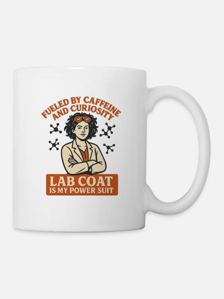 Café de la combinaison énergétique en blouse de laboratoire - Mug blanc - blanc
