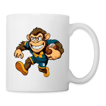 Monkey Rugby - Mug - white - Right