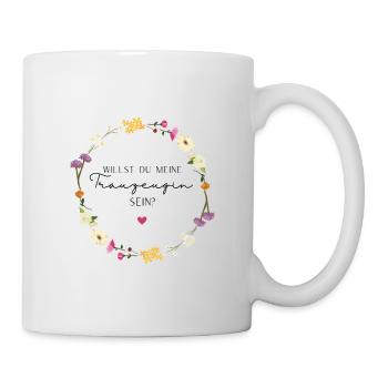 Trauzeugin fragen Idee - Tasse - Weiß - Rechts