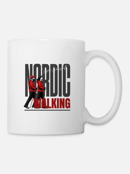 Nordic Walking Shirt - Tasse - Weiß
