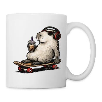 Capybara Skateboard Bubble Tea - Mug blanc - blanc - Droite