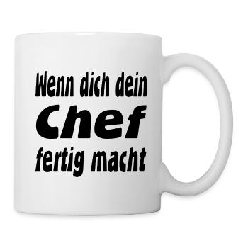 Chef - Tasse - Weiß - Rechts