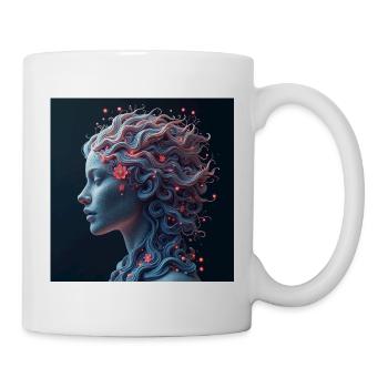 Verspielte weibliche Kunst - Tasse - Weiß - Rechts