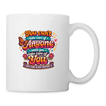 Retro Self Care Saying - Mug - white - Right
