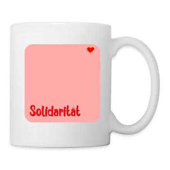 Solidarität Herz - Tasse - Weiß - Rechts