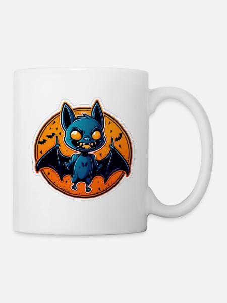 Blue Bat Halloween - Tasse - Weiß