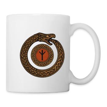 Uroboros Runenkreis - Tasse - Weiß - Rechts