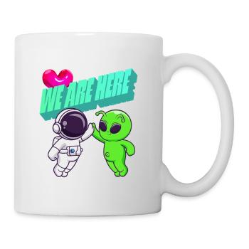 We Are Here - Alien Cartoon Series - Mug - white - Right