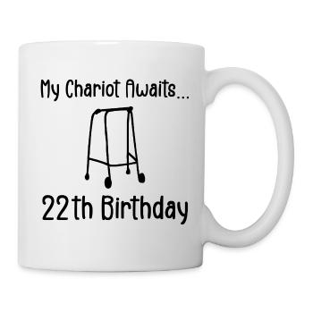 22th Birthday Party Funny 22 Years Old Birthday - Mug - white - Right