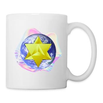 Surreale Merkaba-Erde - Tasse - Weiß - Rechts