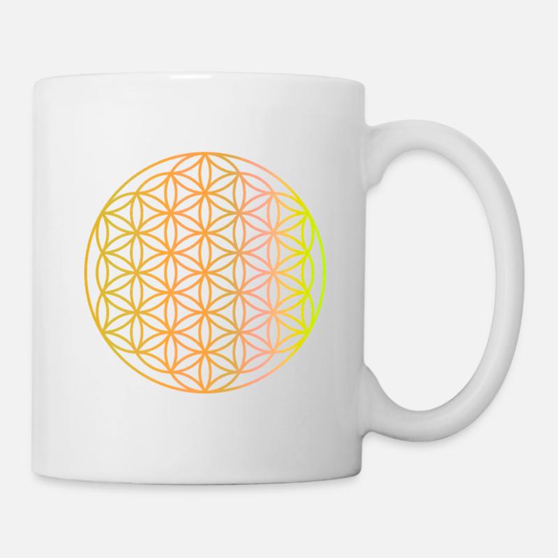 Blume des Lebens - Tasse - Weiß