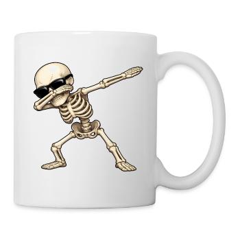 Dabbing Skelett - Tasse - Weiß - Rechts