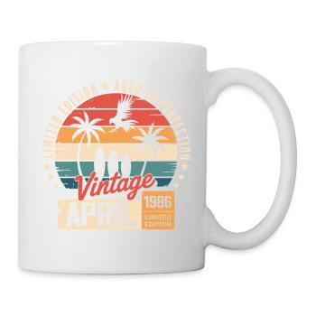 1986 Avril Anniversaire Légende Avril 1986 - Mug blanc - blanc - Droite