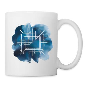 Plan d’architecture Print - Mug blanc - blanc - Droite