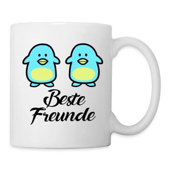 Pinguine Beste Freunde - Tasse - Weiß - Rechts